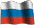 Bandeira em homenagem a Russia